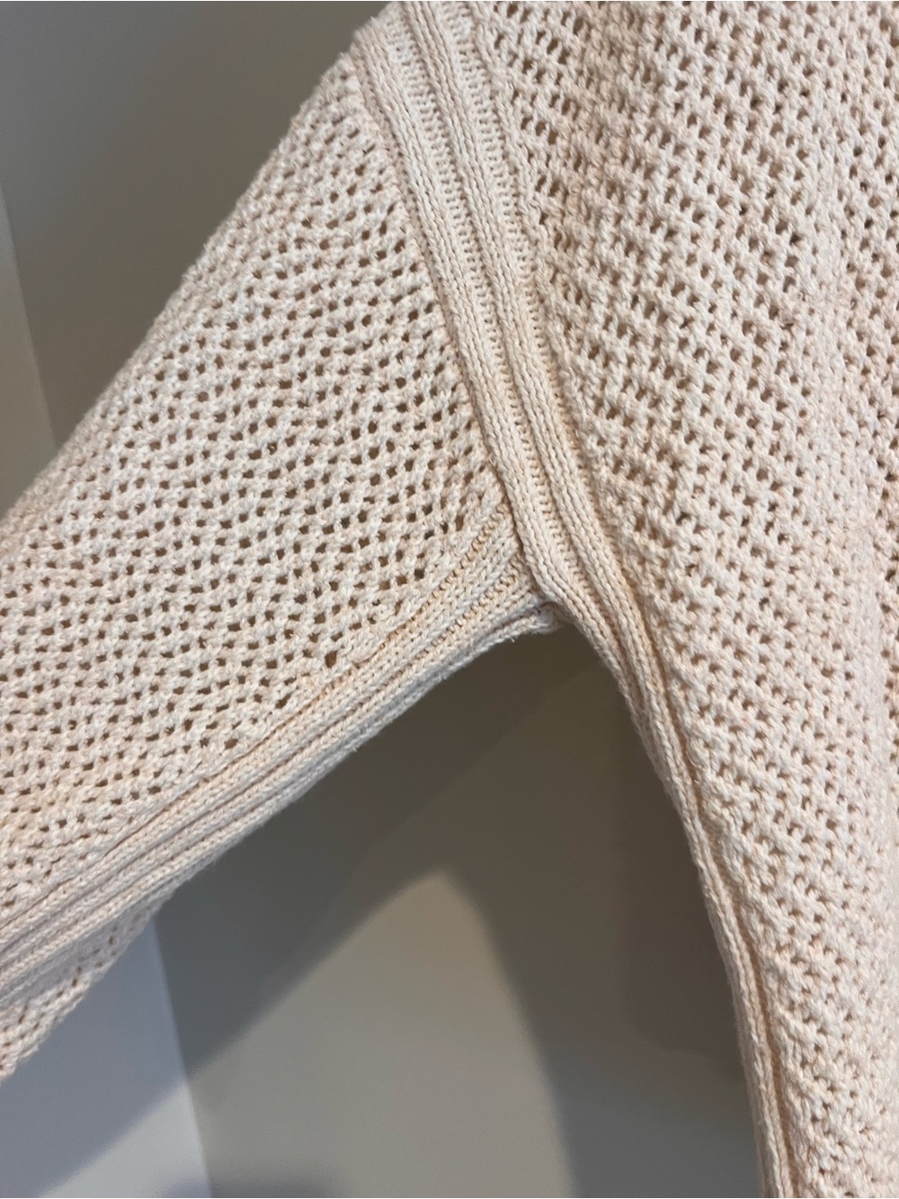 Anthropologie Daily Practice LARGE half zip sweater cream beige - Picture 6 of 10